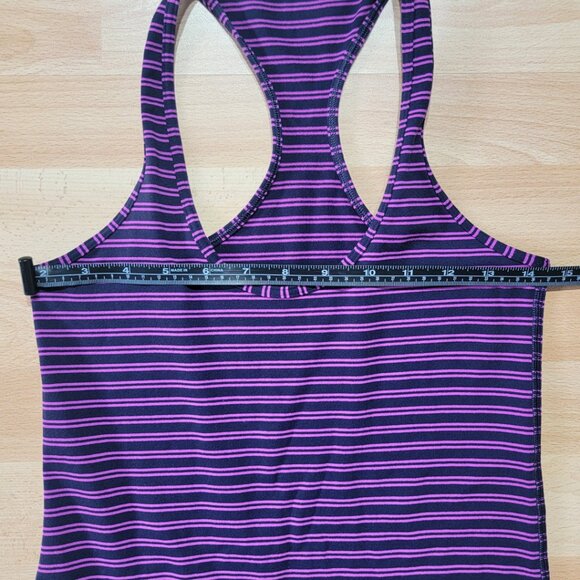 Lululemon Blue Purple Stripe Cool Racerback Tank Top | Size: 6 - Picture 5 of 8